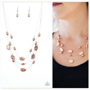 TOP ZEN COPPER NECKLACE/EARRING SET